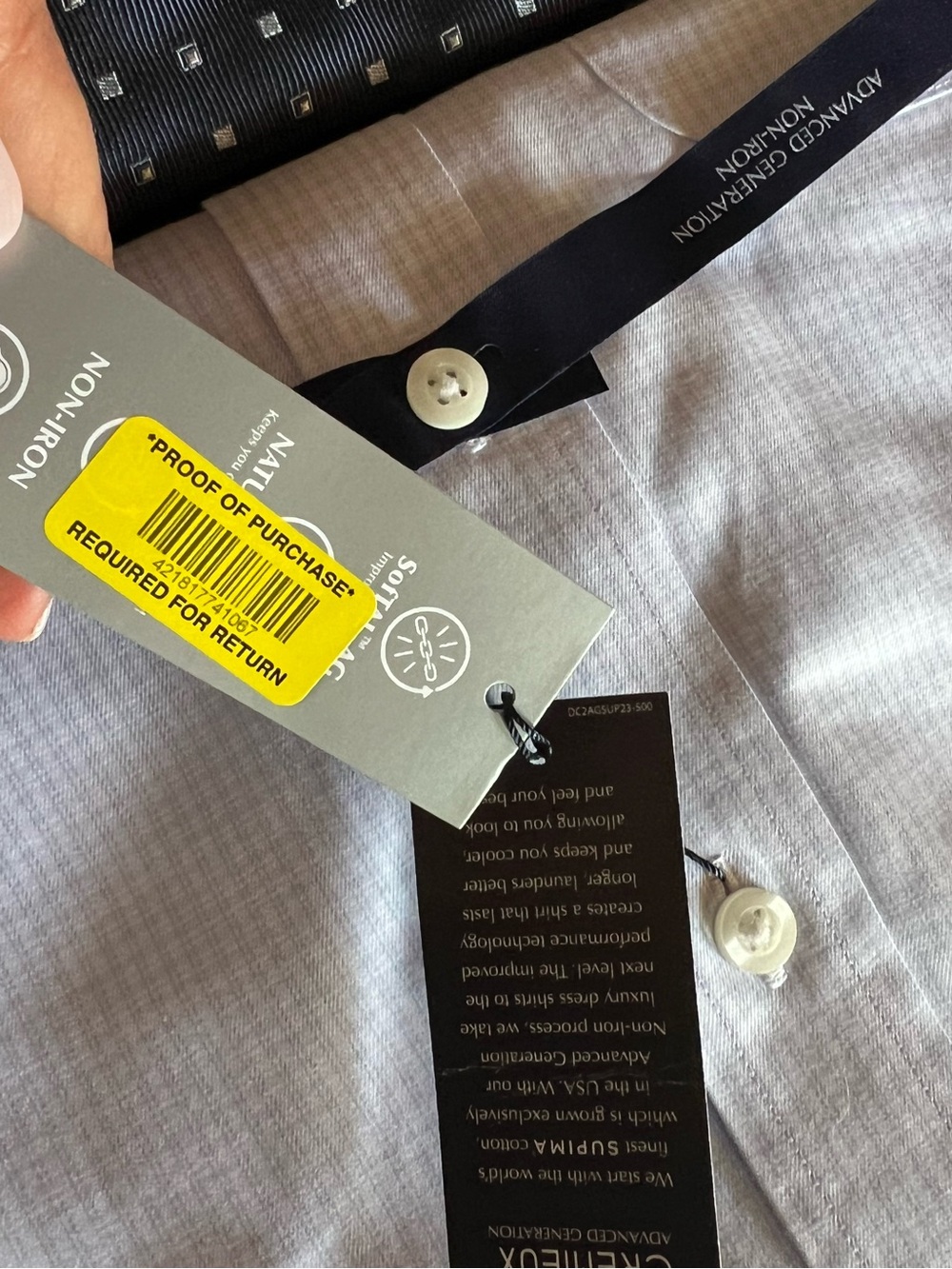 Boss tie and Cremieux dress shirt Light Gray Non-Iron Dress Shirt